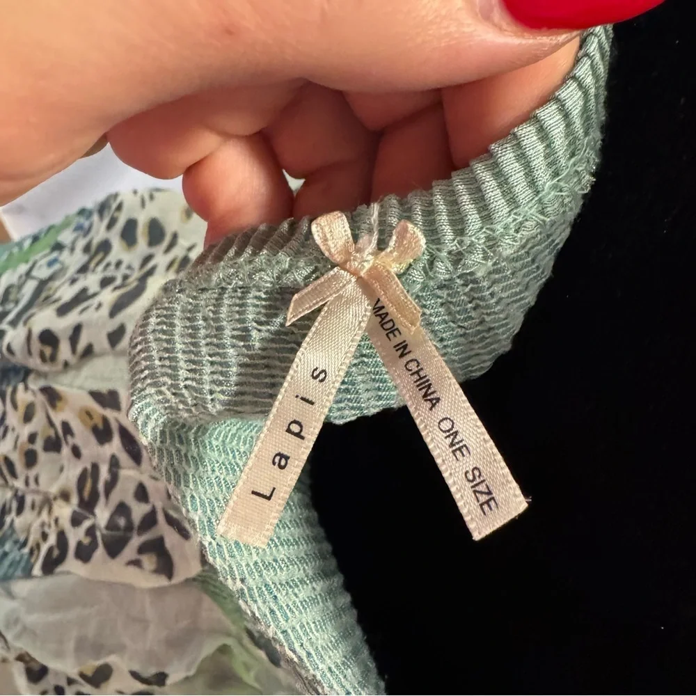 ANTHROPOLOGIE Lapis Boho Convertible Tube Maxi Skirt One Size Green Floral - Picture 4 of 4